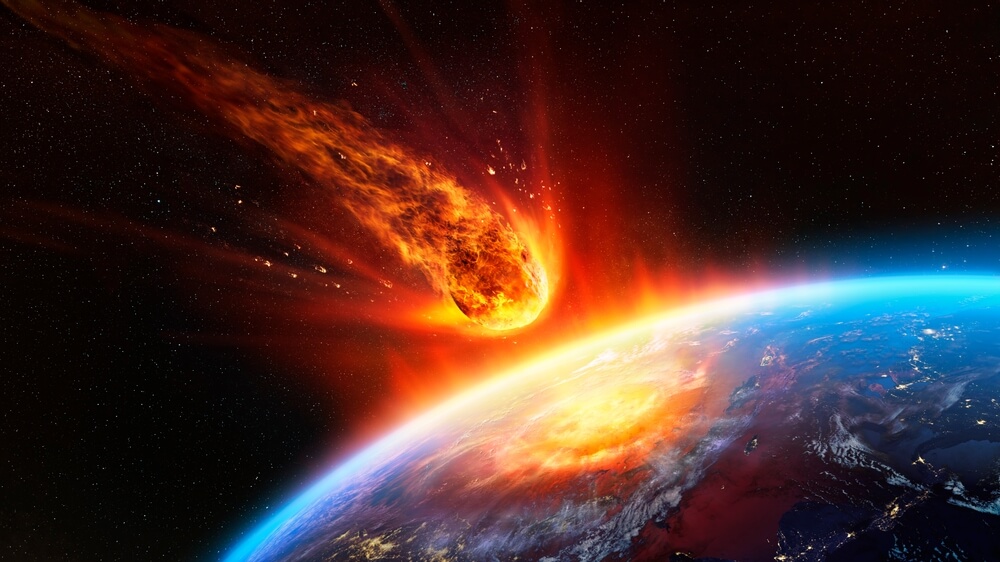 meteorite in fiamme colpisce la terra