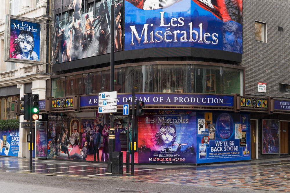 manifesto locandina musical les misérables in scena a Londra