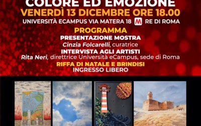 Charity Christmas, il vernissage “Colore ed emozione” dell’Università eCampus – 13 dicembre 2024, ore 18