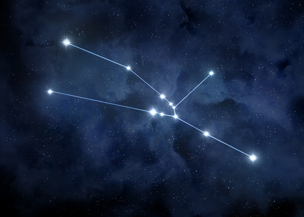costellazioni in cielo notturno