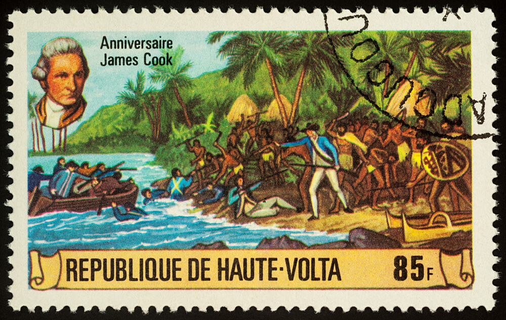 James Cook su un'sola tropicale