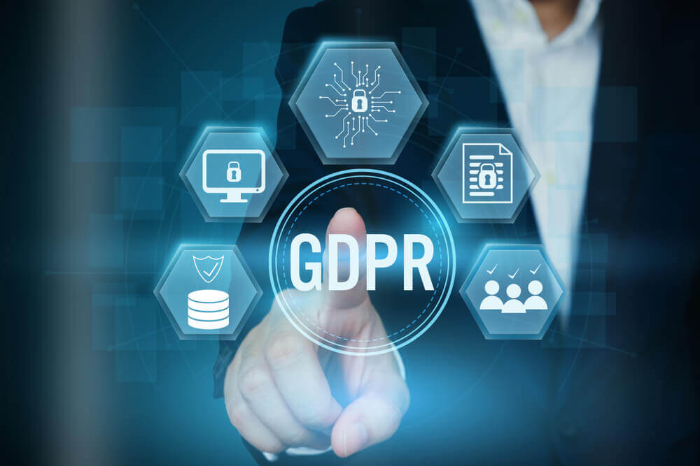 businessman preme pulsante GDPR