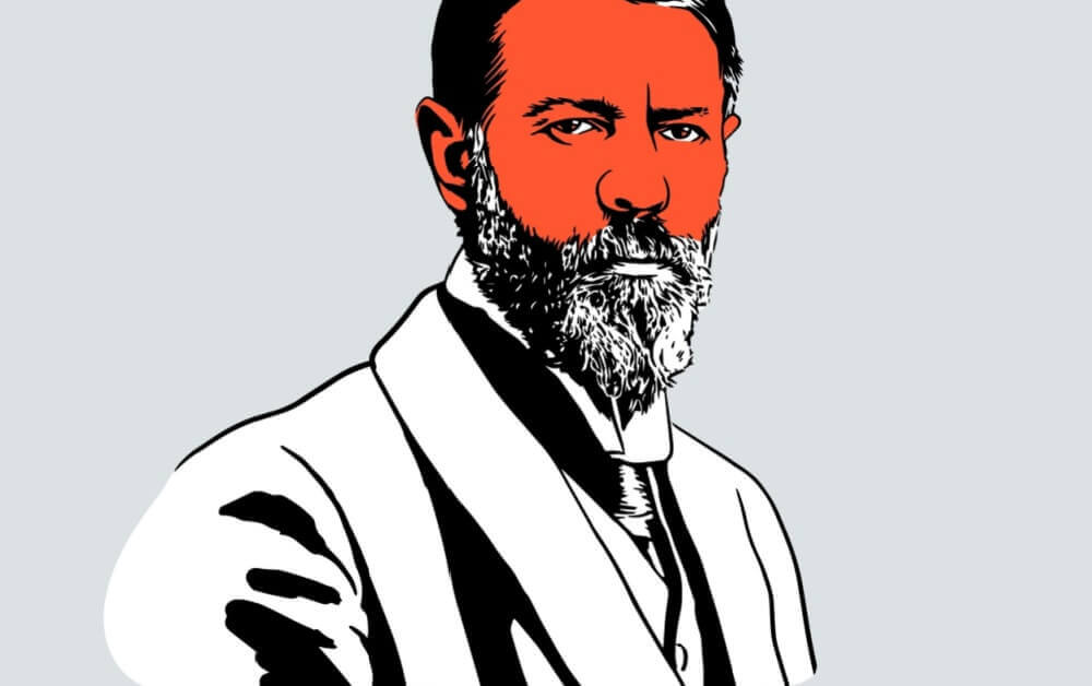 illustrazione max weber padre della sociologia moderna