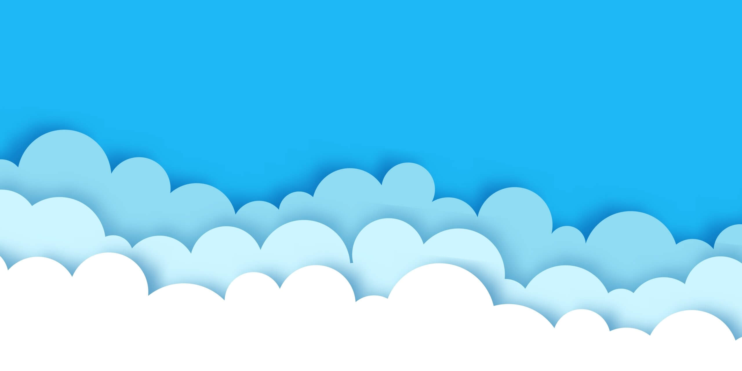 Illustration,Of,Paper,Cut,Cloud,Style,On,Blue,Background Nuvole di carta su cielo azzurro di cartoncino