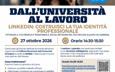 LinkedIn e identità professionale: un nuovo webinar dell’Ufficio Placement eCampus