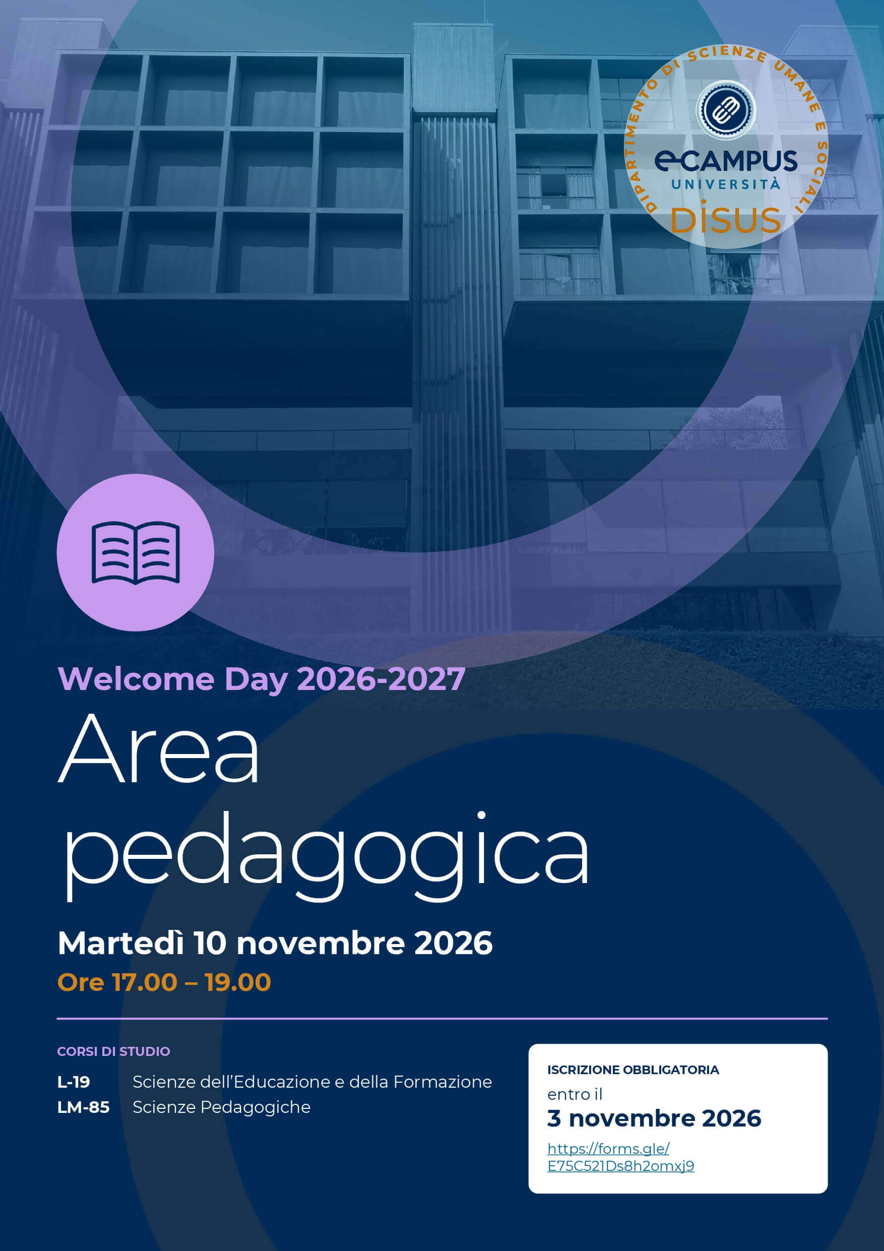 ecampus welcome day area pedagogica